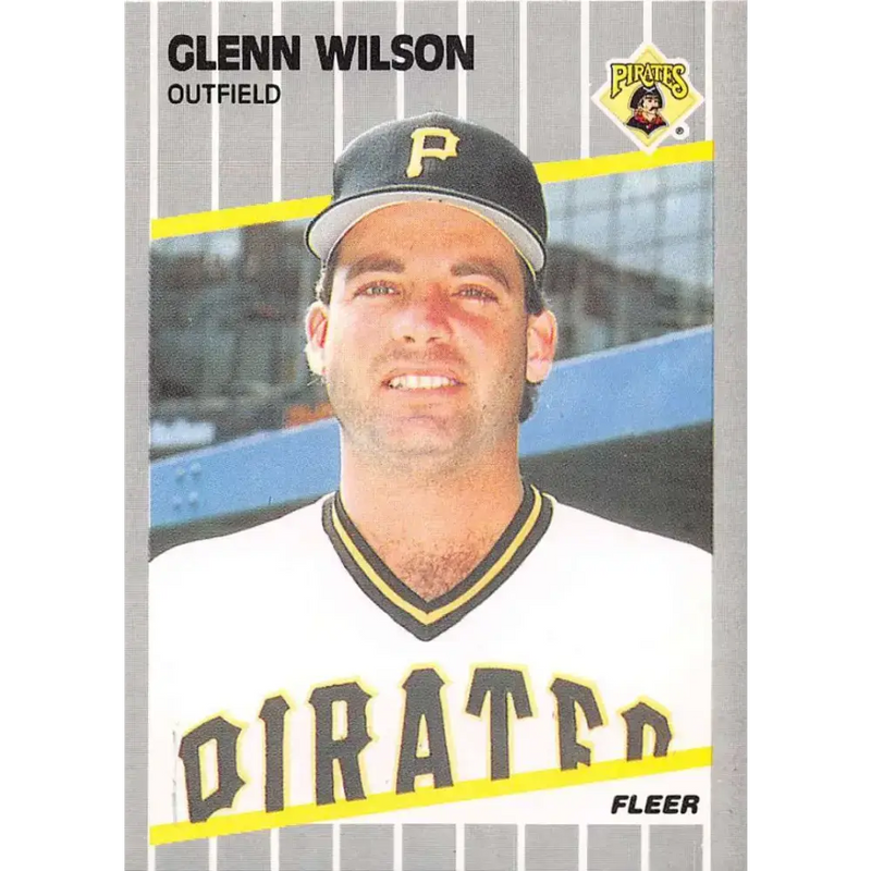 1989 Fleer #224 Glenn Wilson EX Excellent Pittsburgh Pirates Baseball Card - Baseball Card Single