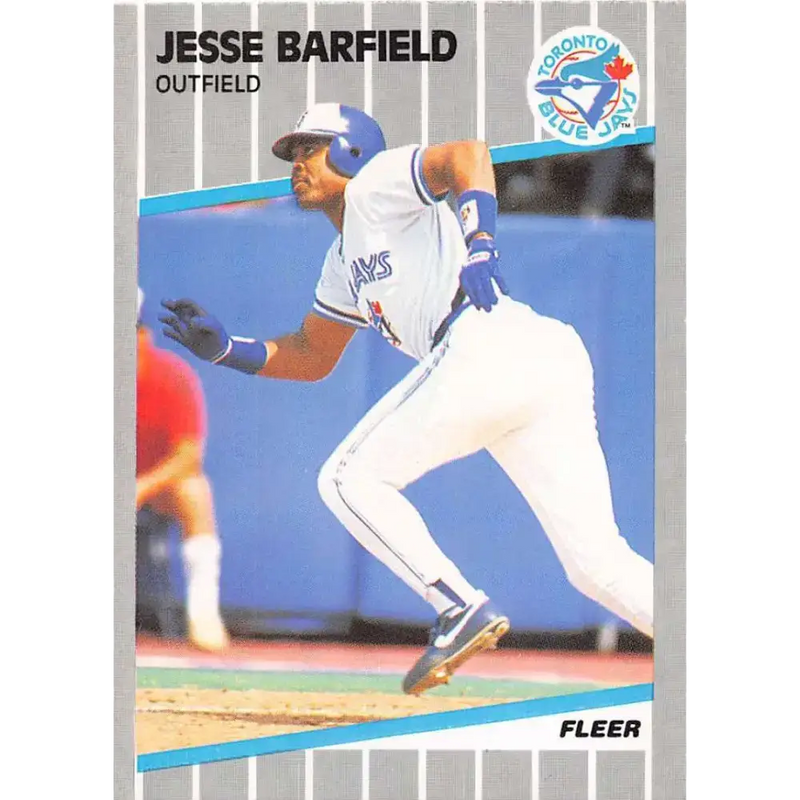 1989 Fleer #225 Jesse Barfield EX Excellent Toronto Blue Jays Baseball Card - Baseball Card Single