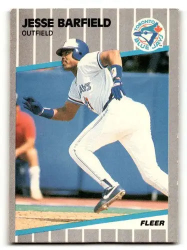 Jesse Barfield Toronto baseball card from 1989 Fleer #225 featuring Toronto Blue Jays