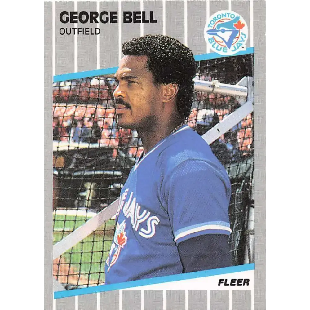 1989 Fleer #226 George Bell EX Excellent Toronto Blue Jays Baseball Card - Baseball Card Single