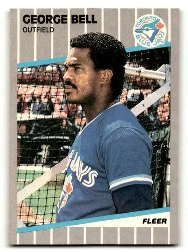 Original gloss 1989 Fleer George Bell Toronto Blue Jays baseball card NM