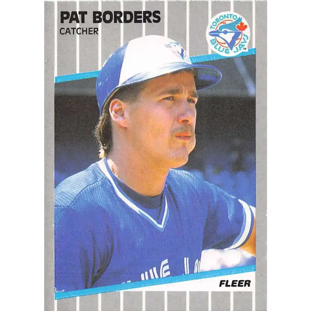 1989 Fleer #227 Pat Borders EX Excellent RC Rookie Toronto Blue Jays Baseball Card - Baseball Card Single