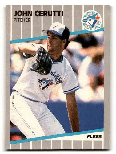 Original gloss John Cerutti Toronto Blue Jays baseball card from 1989 Fleer #228