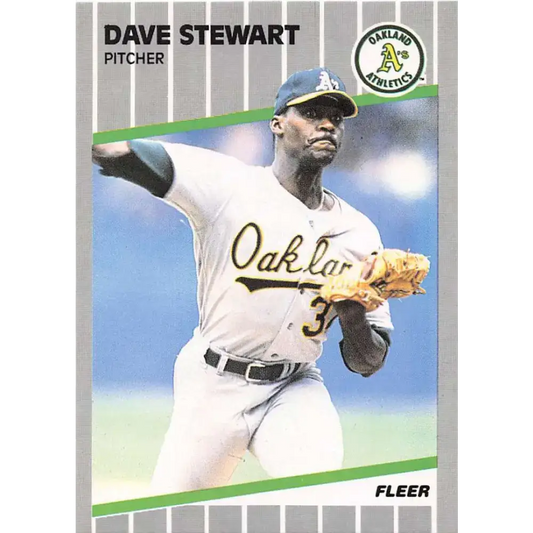 1989 Fleer #23 Dave Stewart EX Excellent Oakland Athletics Baseball Card