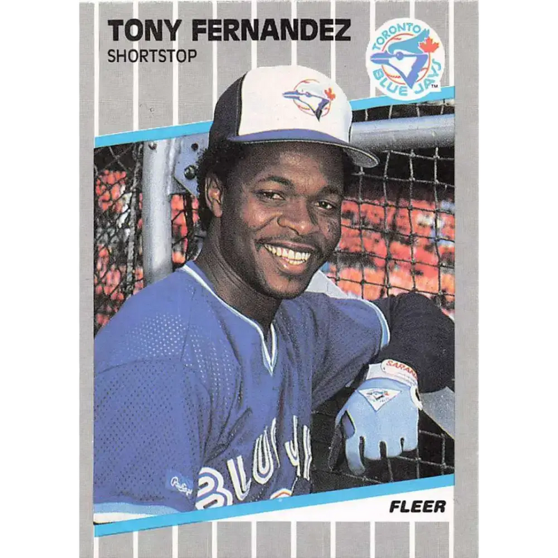 1989 Fleer #231 Tony Fernandez EX Excellent Toronto Blue Jays Baseball Card - Baseball Card Single