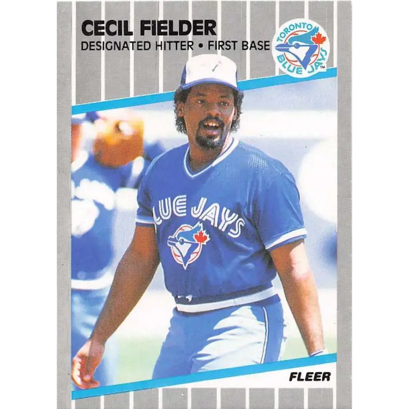 1989 Fleer #232 Cecil Fielder EX Excellent Toronto Blue Jays Baseball Card - Baseball Card Single