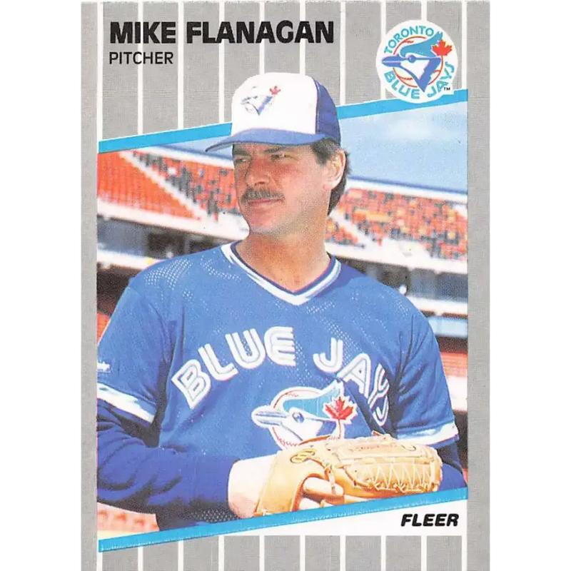 1989 Fleer #233 Mike Flanagan EX Excellent Toronto Blue Jays Baseball Card - Baseball Card Single