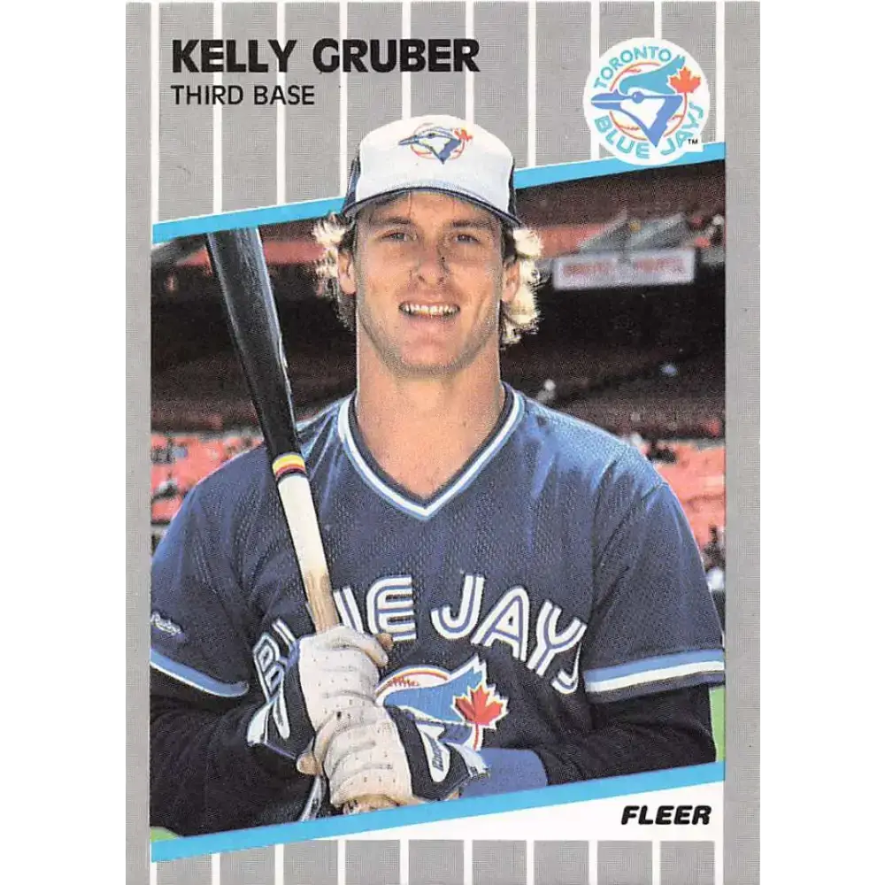 1989 Fleer #234 Kelly Gruber EX Excellent Toronto Blue Jays Baseball Card - Baseball Card Single