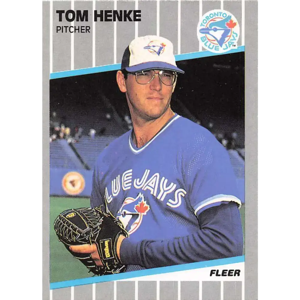 1989 Fleer #235 Tom Henke EX Excellent Toronto Blue Jays Baseball Card - Baseball Card Single