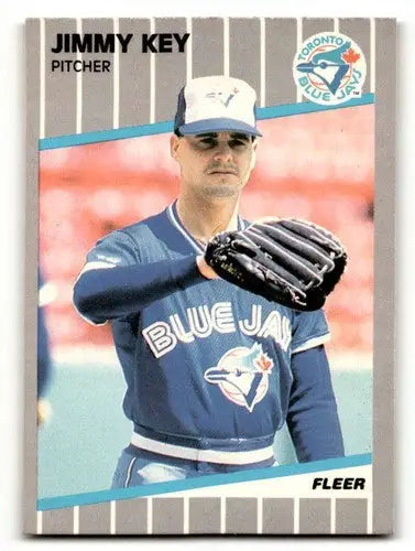 Jimmy Key Toronto baseball card from 1989 Fleer #236 featuring Toronto Blue Jays player