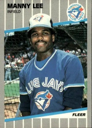 1988 Fleer Manny Lee Blue Jays baseball card with original gloss in NM-MT condition