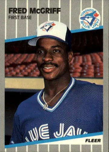 1989 Fleer Fred McGriff baseball card Blue Jays with original gloss NM-MT