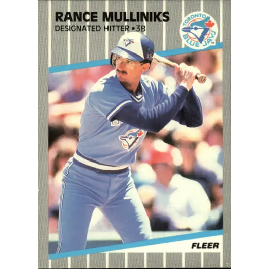 1989 Fleer #242 Rance Mulliniks EX Excellent Toronto Blue Jays Baseball Card