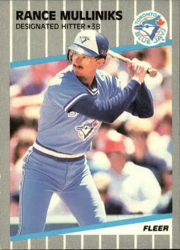 1989 Fleer #242 Rance Mulliniks NM-MT Blue Jays - Baseball Card Single