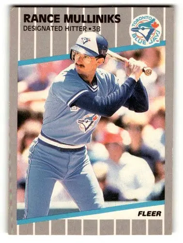 1989 Fleer #242 Rance Mulliniks Toronto Blue Jays Baseball Cards EX/ ID:61605 - Baseball Card Single