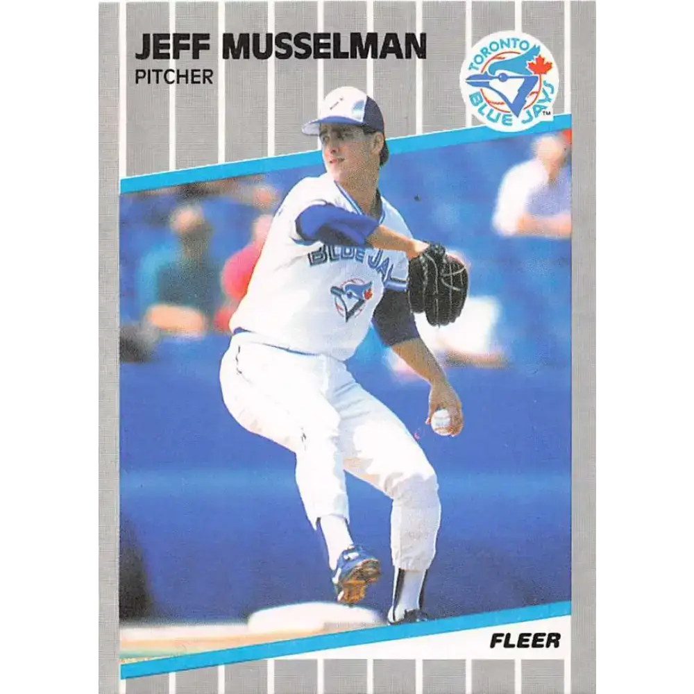 1989 Fleer #243 Jeff Musselman EX Excellent Toronto Blue Jays Baseball Card - Baseball Card Single
