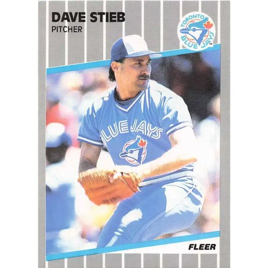 1989 Fleer #244 Dave Stieb EX Excellent Toronto Blue Jays Baseball Card