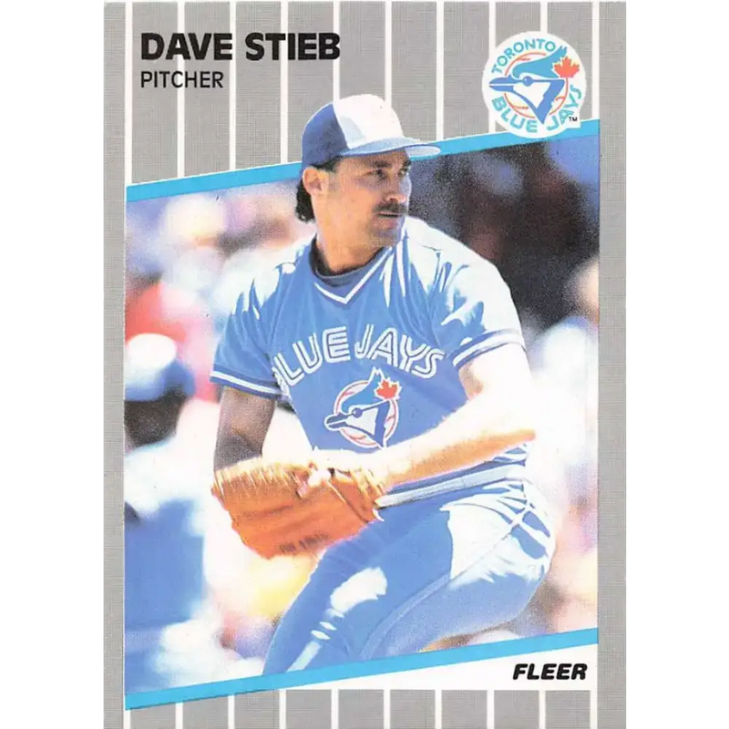 1989 Fleer #244 Dave Stieb EX Excellent Toronto Blue Jays Baseball Card - Baseball Card Single