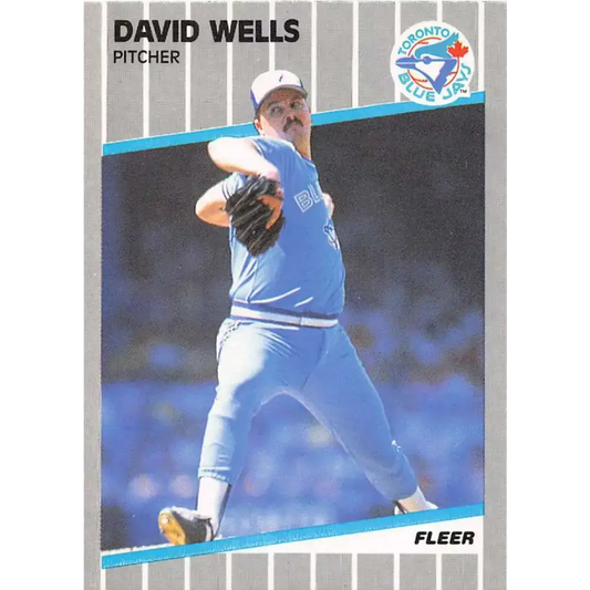 1989 Fleer #247 David Wells EX Excellent Toronto Blue Jays Baseball Card