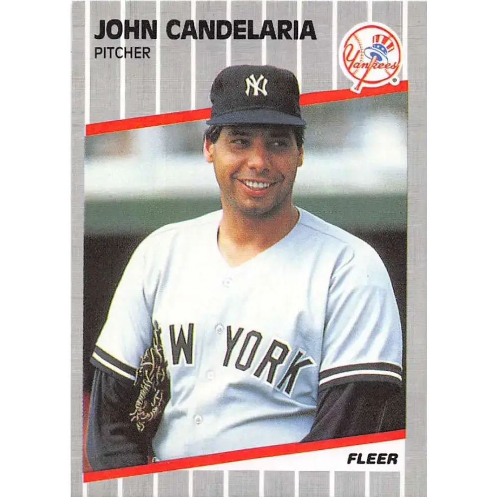 1989 Fleer #251 John Candelaria EX Excellent New York Yankees Baseball Card - Baseball Card Single