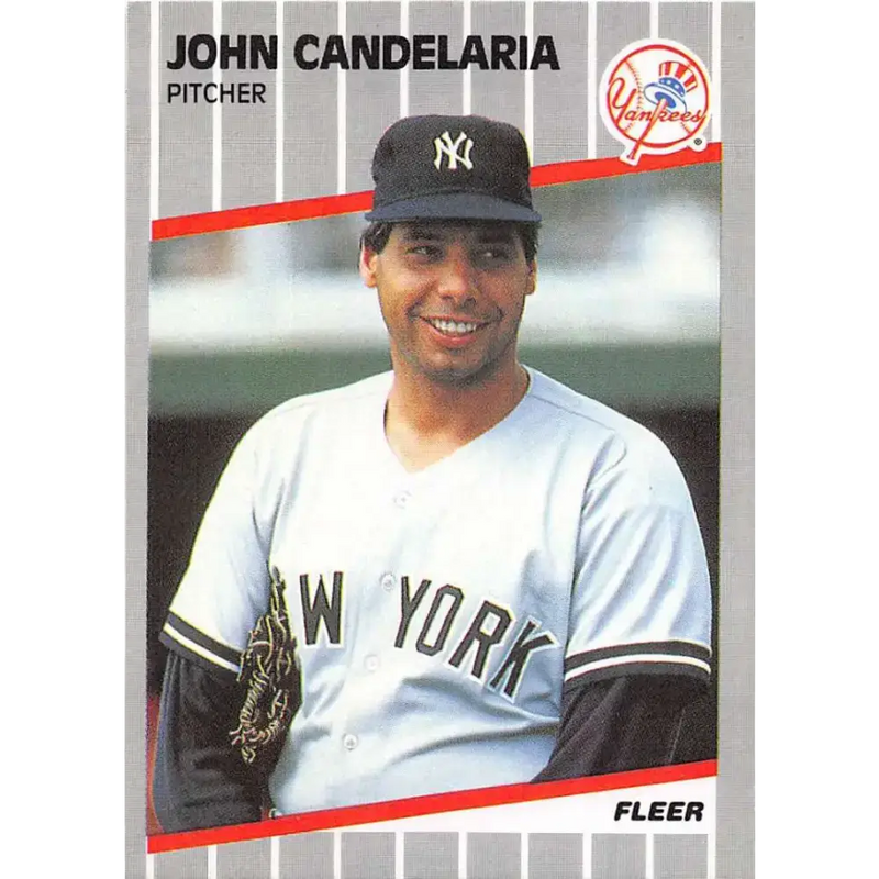1989 Fleer #251 John Candelaria EX Excellent New York Yankees Baseball Card - Baseball Card Single