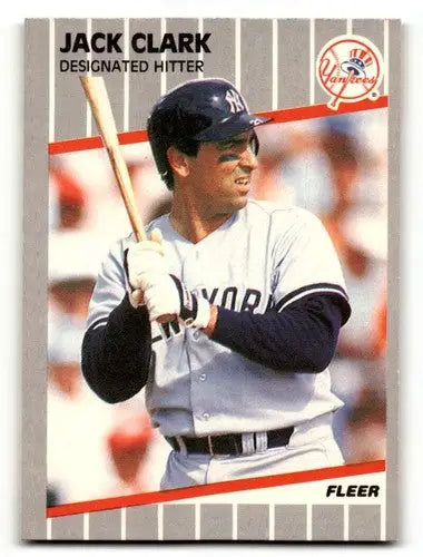 Original gloss 1989 Fleer Jack Clark Yankees baseball cards NM Near M