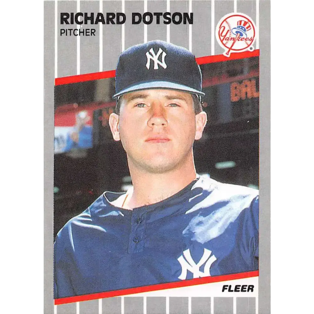 1989 Fleer #253 Richard Dotson EX Excellent New York Yankees Baseball Card - Baseball Card Single