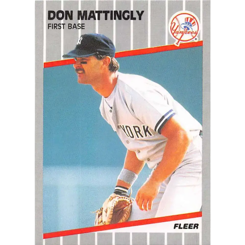 1989 Fleer #258 Don Mattingly EX Excellent New York Yankees Baseball Card - Baseball Card Single