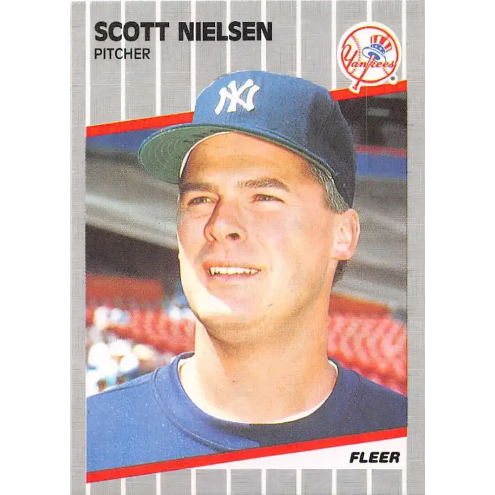 1989 Fleer #261 Scott Nielsen EX Excellent New York Yankees Baseball Card - Baseball Card Single