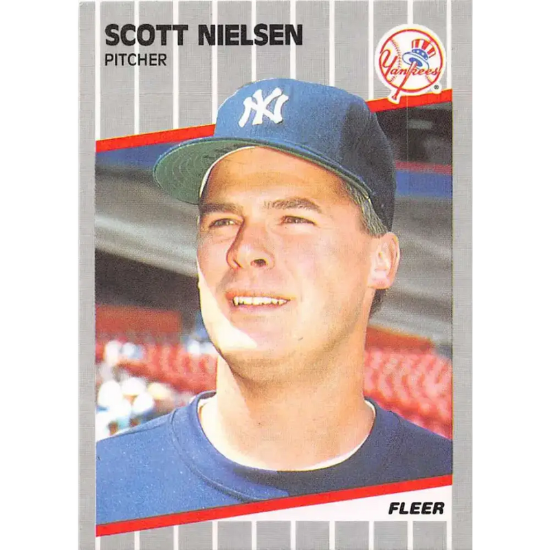 1989 Fleer #261 Scott Nielsen EX Excellent New York Yankees Baseball Card - Baseball Card Single