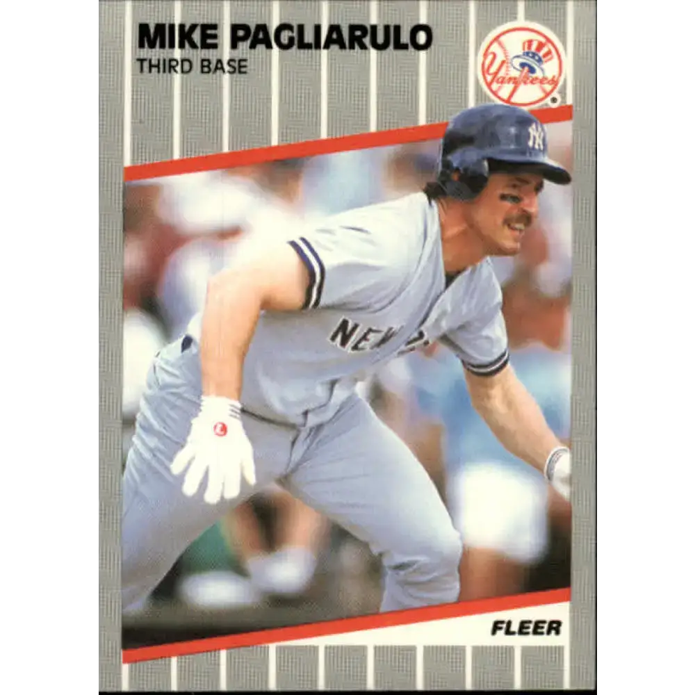 1989 Fleer #262 Mike Pagliarulo EX Excellent New York Yankees Baseball Card - Baseball Card Single
