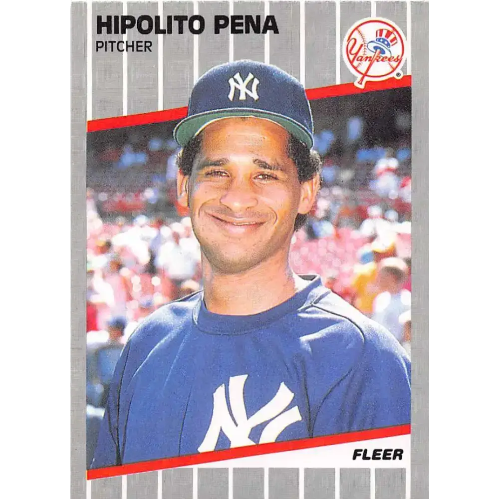 1989 Fleer #263 Hipolito Pena EX Excellent New York Yankees Baseball Card - Baseball Card Single