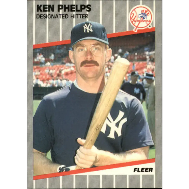 1989 Fleer #264 Ken Phelps EX Excellent New York Yankees Baseball Card - Baseball Card Single