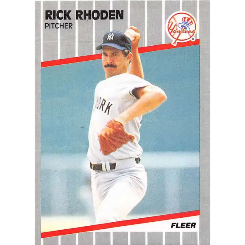 1989 Fleer #266 Rick Rhoden EX Excellent New York Yankees Baseball Card - Baseball Card Single