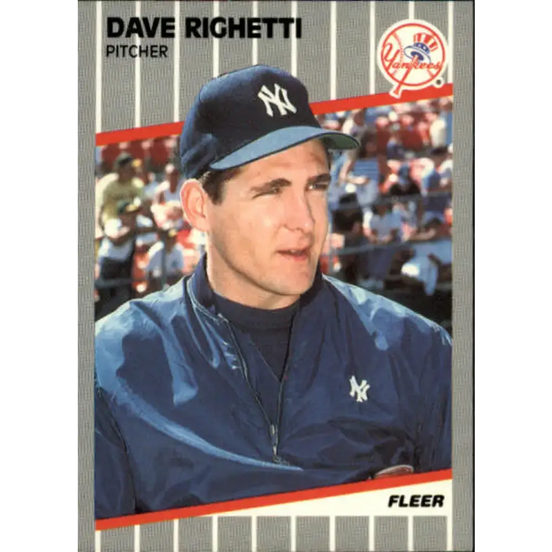 1989 Fleer #267 Dave Righetti EX Excellent New York Yankees Baseball Card - Baseball Card Single
