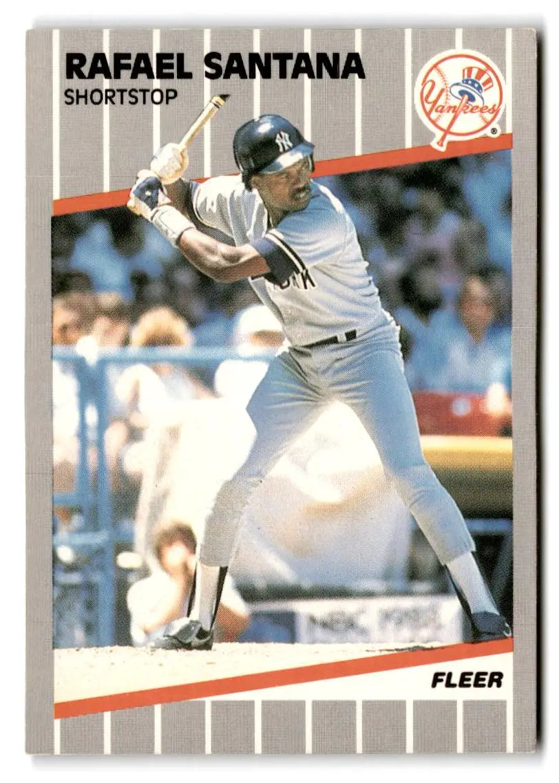 1989 Fleer #268 Rafael Santana baseball card, a must-have for trading cards collectors