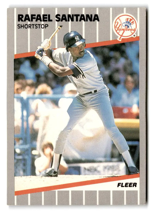1989 Fleer #268 Rafael Santana baseball card, a must-have for trading cards collectors