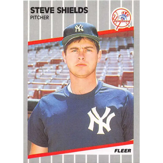 1989 Fleer #269 Steve Shields EX Excellent New York Yankees Baseball Card - Baseball Card Single