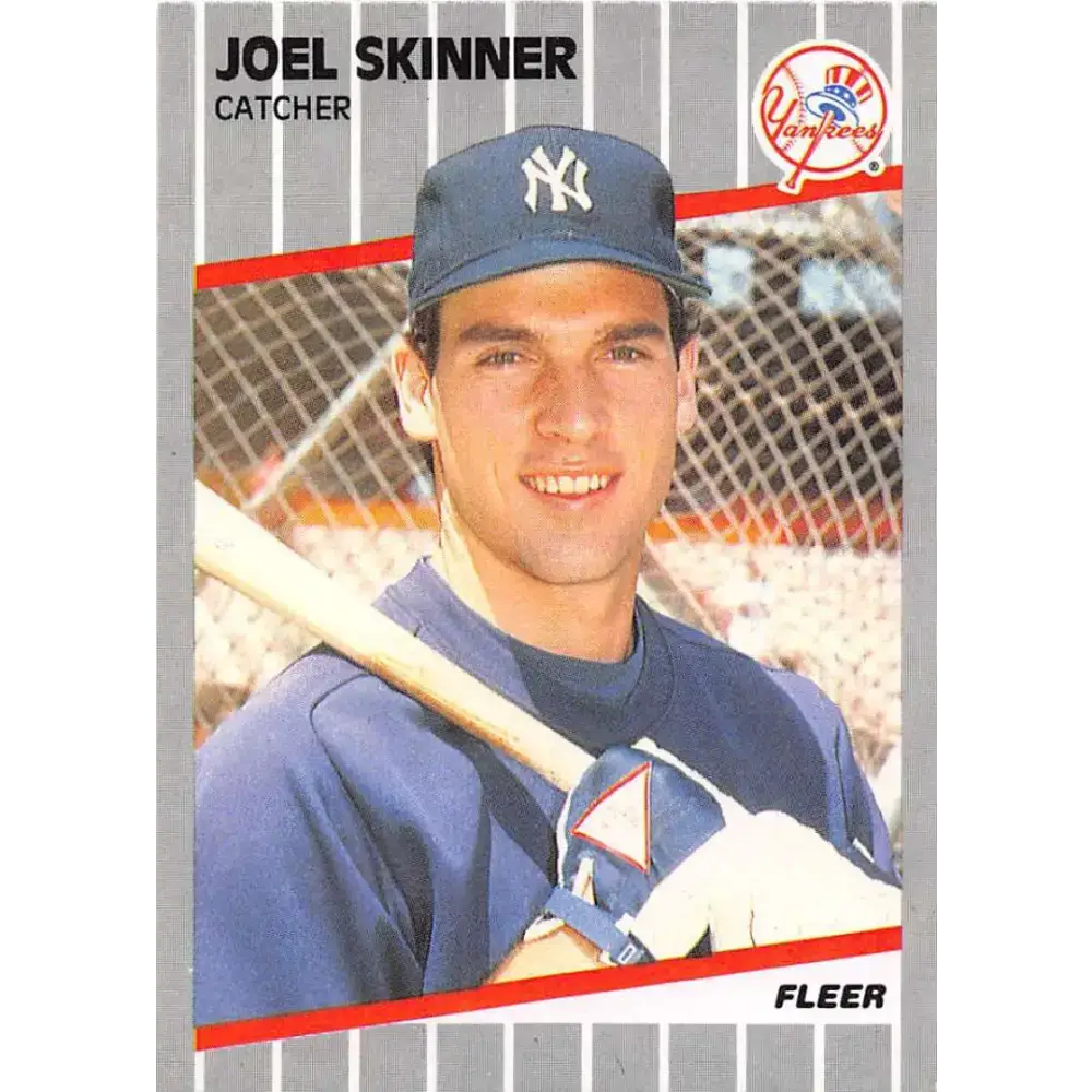 1989 Fleer #270 Joel Skinner EX Excellent New York Yankees Baseball Card - Baseball Card Single
