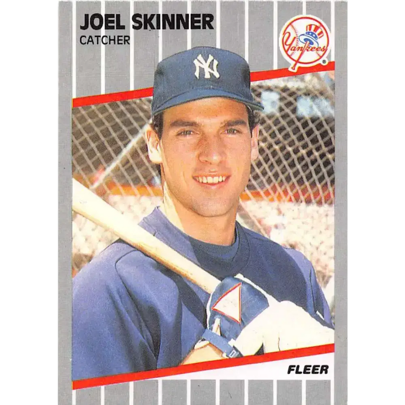 1989 Fleer #270 Joel Skinner EX Excellent New York Yankees Baseball Card - Baseball Card Single