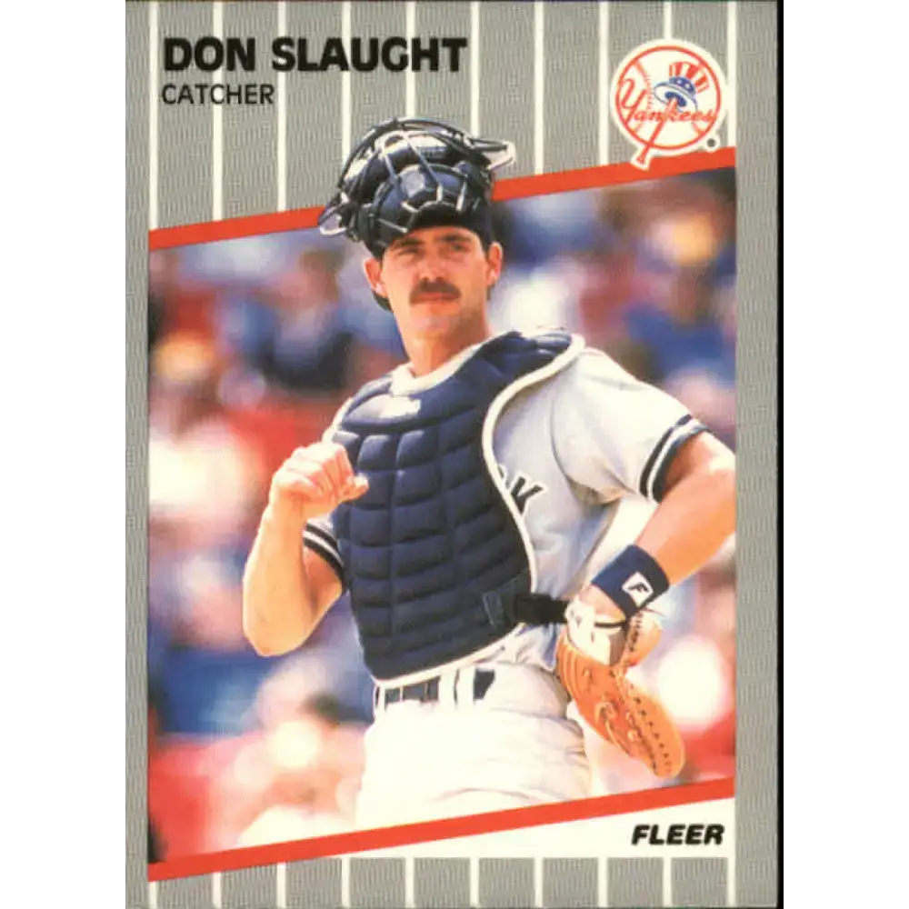1989 Fleer #271 Don Slaught EX Excellent New York Yankees Baseball Card - Baseball Card Single