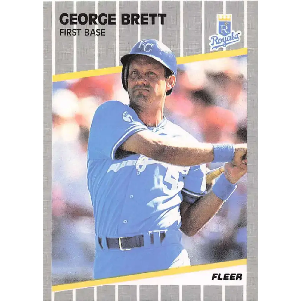 1989 Fleer #277 George Brett EX Excellent Kansas City Royals Baseball Card - Baseball Card Single