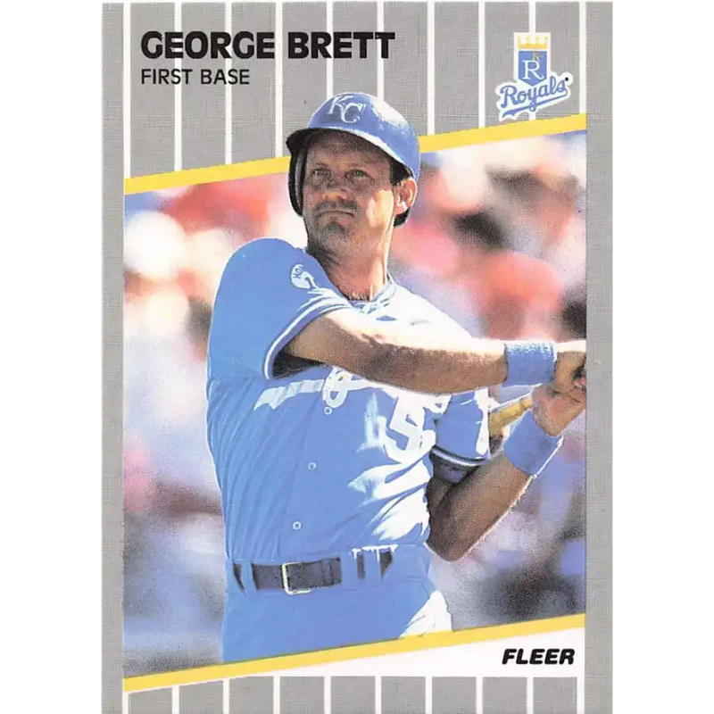 1989 Fleer #277 George Brett EX Excellent Kansas City Royals Baseball Card - Baseball Card Single