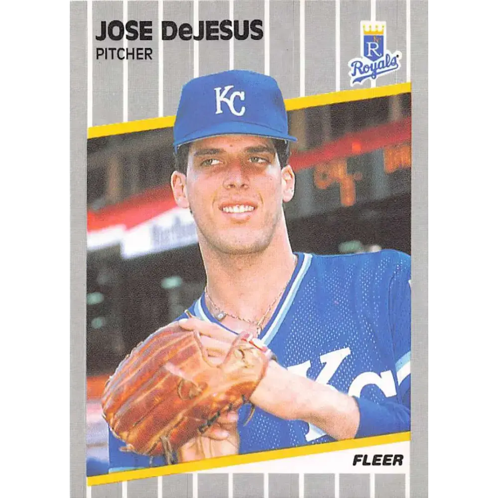 1989 Fleer #280 Jose DeJesus EX Excellent RC Rookie Kansas City Royals Baseball Card