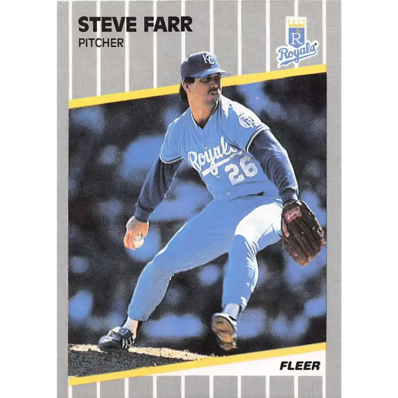 1989 Fleer #281 Steve Farr EX Excellent Kansas City Royals Baseball Card - Baseball Card Single