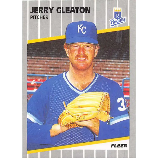 1989 Fleer #282 Jerry Don Gleaton EX Excellent Kansas City Royals Baseball Card - Baseball Card Single