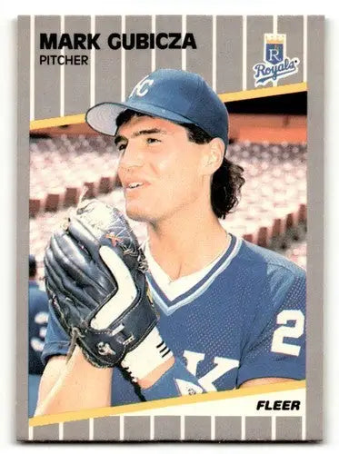 1989 Fleer Mark Gubicza Kansas City Royals baseball card for Kansas or Gubicza Kansas City fans