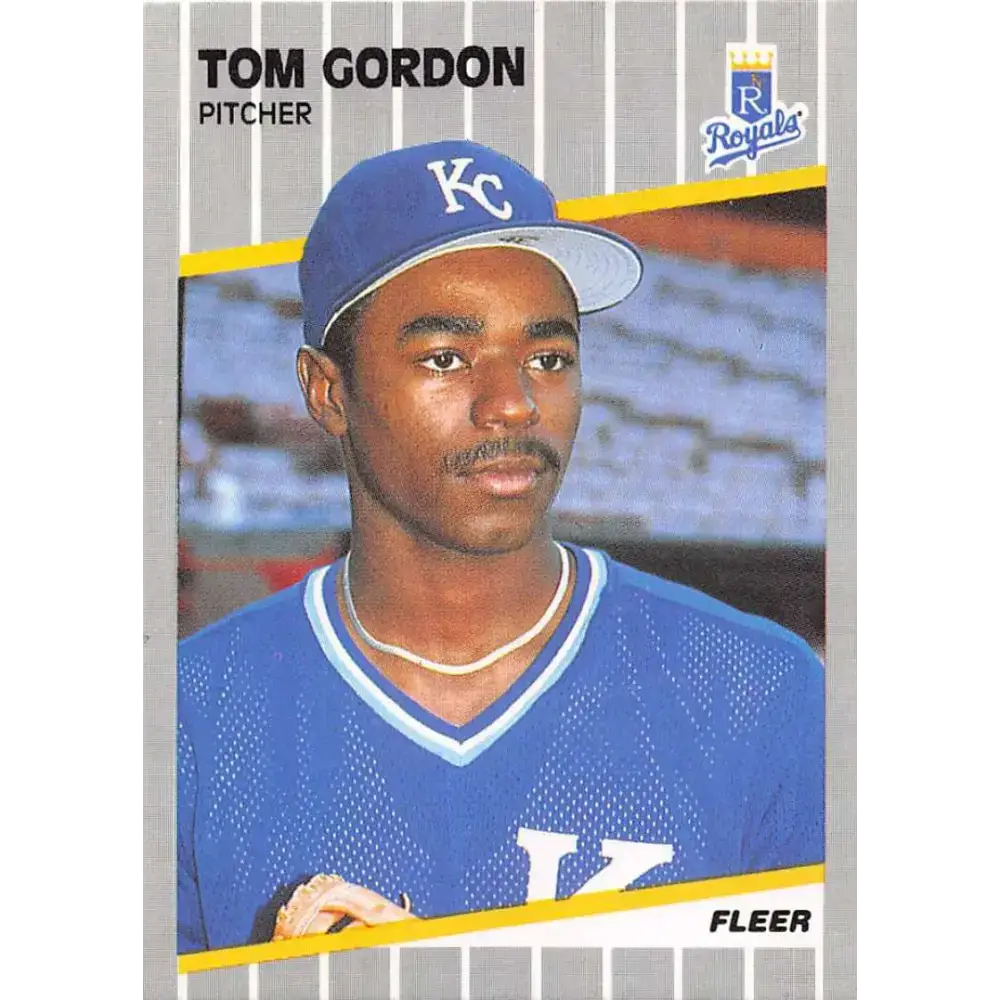 1989 Fleer #284 Tom Gordon EX Excellent RC Rookie Kansas City Royals Baseball Card - Baseball Card Single