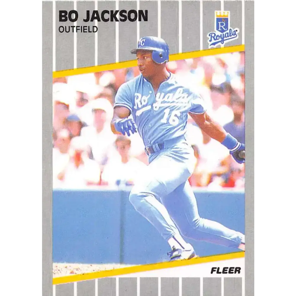1989 Fleer #285 Bo Jackson EX Excellent Kansas City Royals Baseball Card - Baseball Card Single