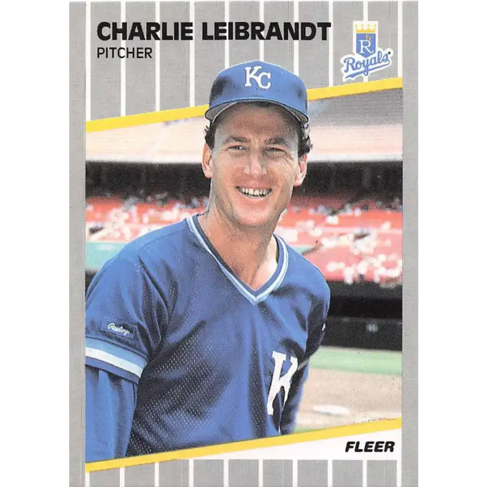 1989 Fleer #286 Charlie Leibrandt EX Excellent Kansas City Royals Baseball Card - Baseball Card Single